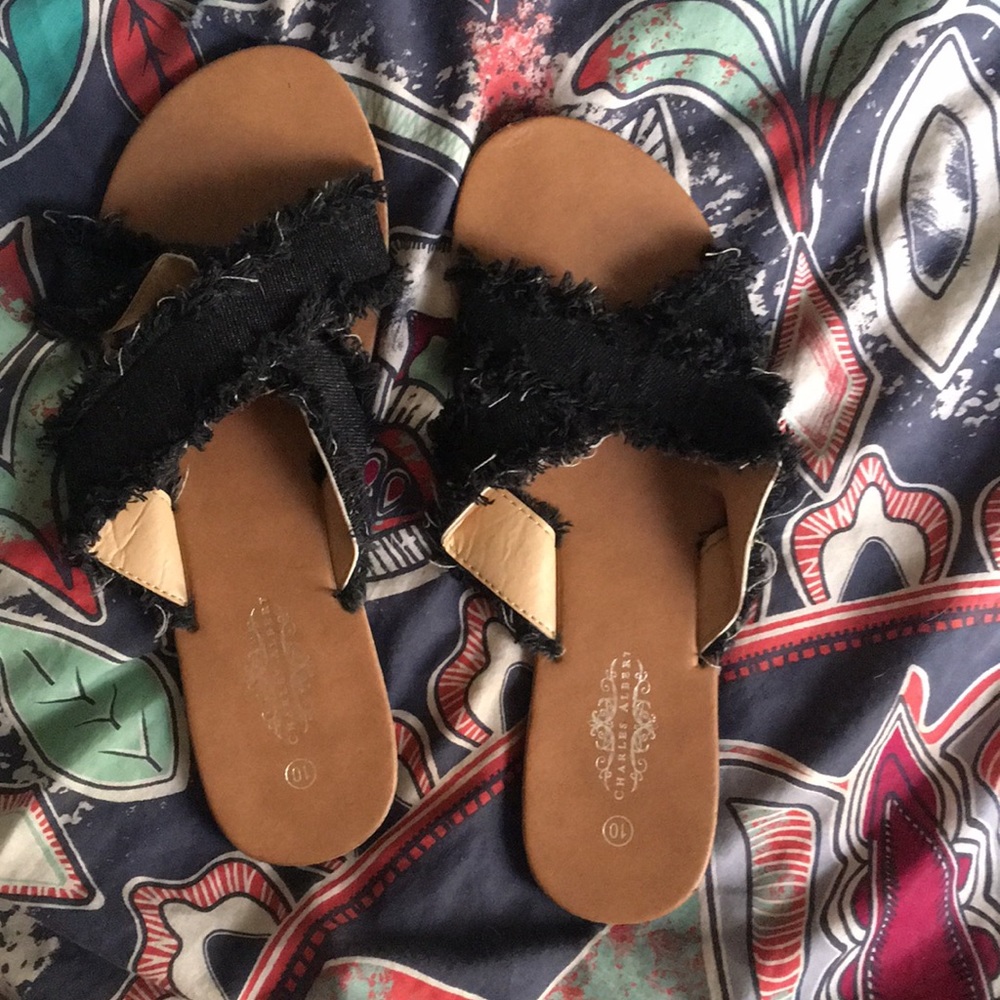 Denim Strappy Sandals